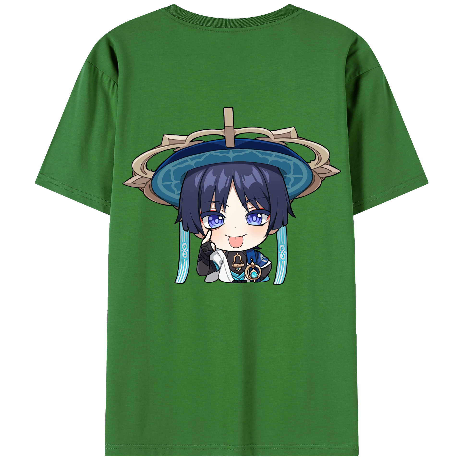 げんし神 さんペい genshin Sanpei レディース半袖Tシャツ(バックプリント)